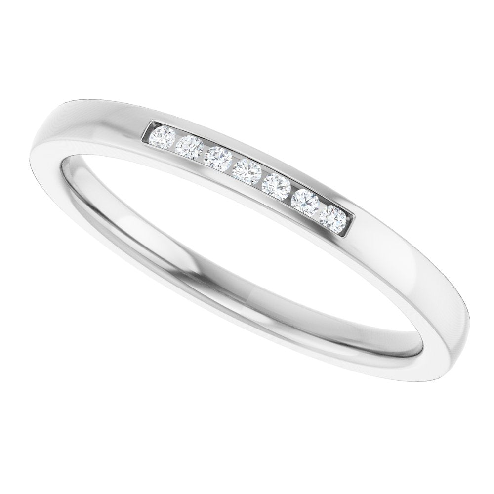 10K White Gold .05 CTW Natural Diamond Anniversary Band