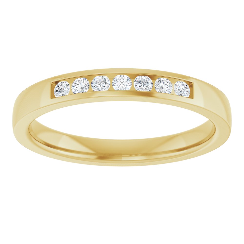 10K Yellow Gold 1/8 CTW Natural Diamond Anniversary Band