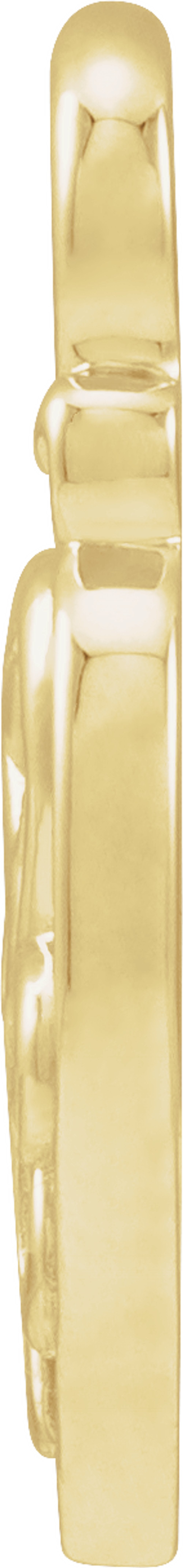 14K Yellow Gold 15.3x10.7 mm Vintage-Inspired Lock Pendant