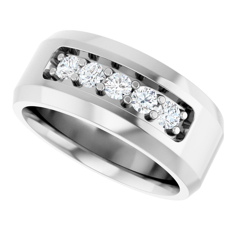 14K White 1/2 CTW Lab-Grown Diamond Band