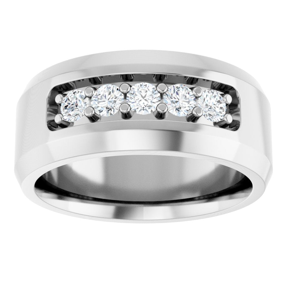 14K White 1/2 CTW Lab-Grown Diamond Band