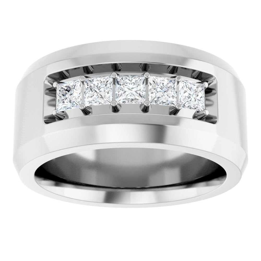 14K White 3/4 CTW Lab-Grown Diamond Band