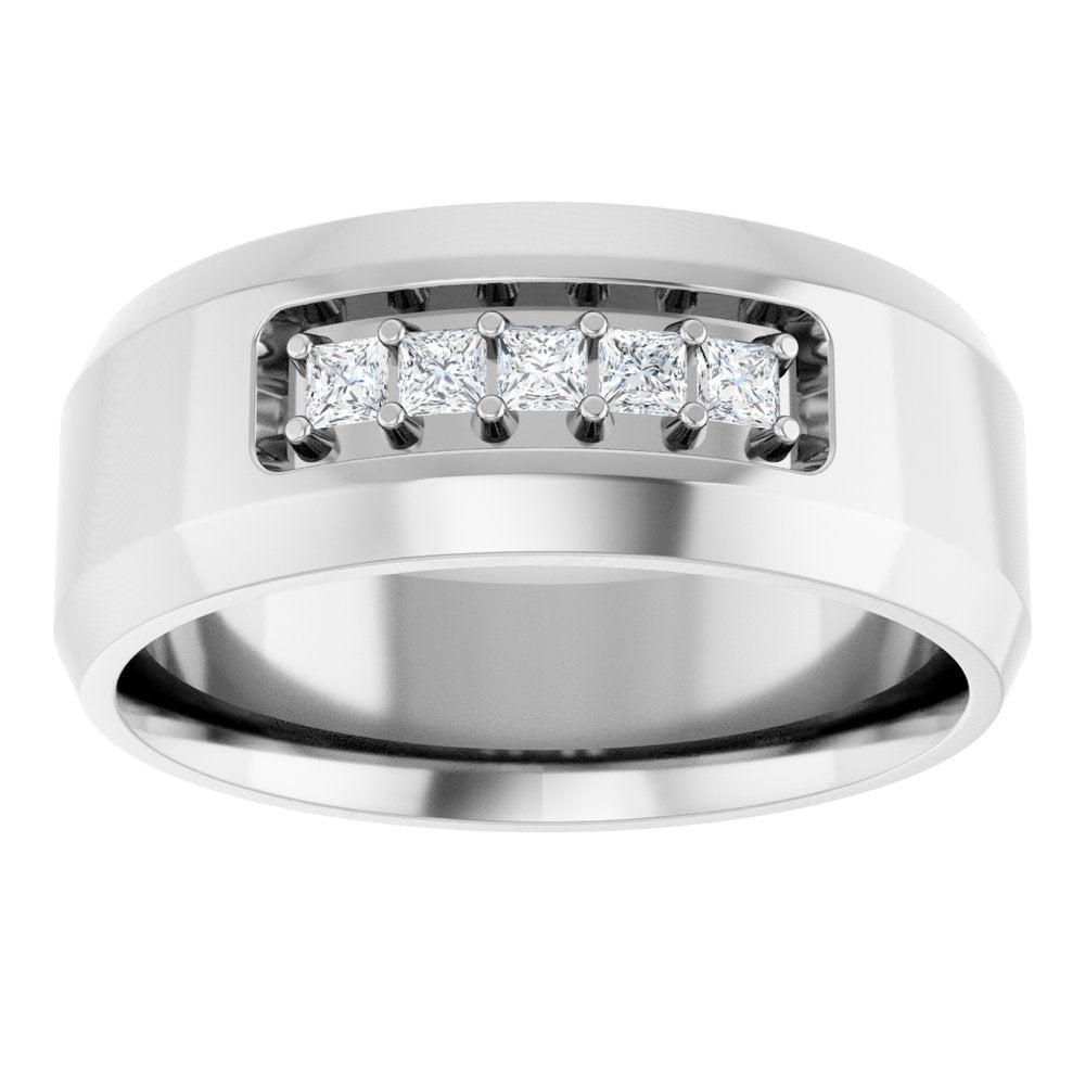 14K White 1/5 CTW Lab-Grown Diamond Band
