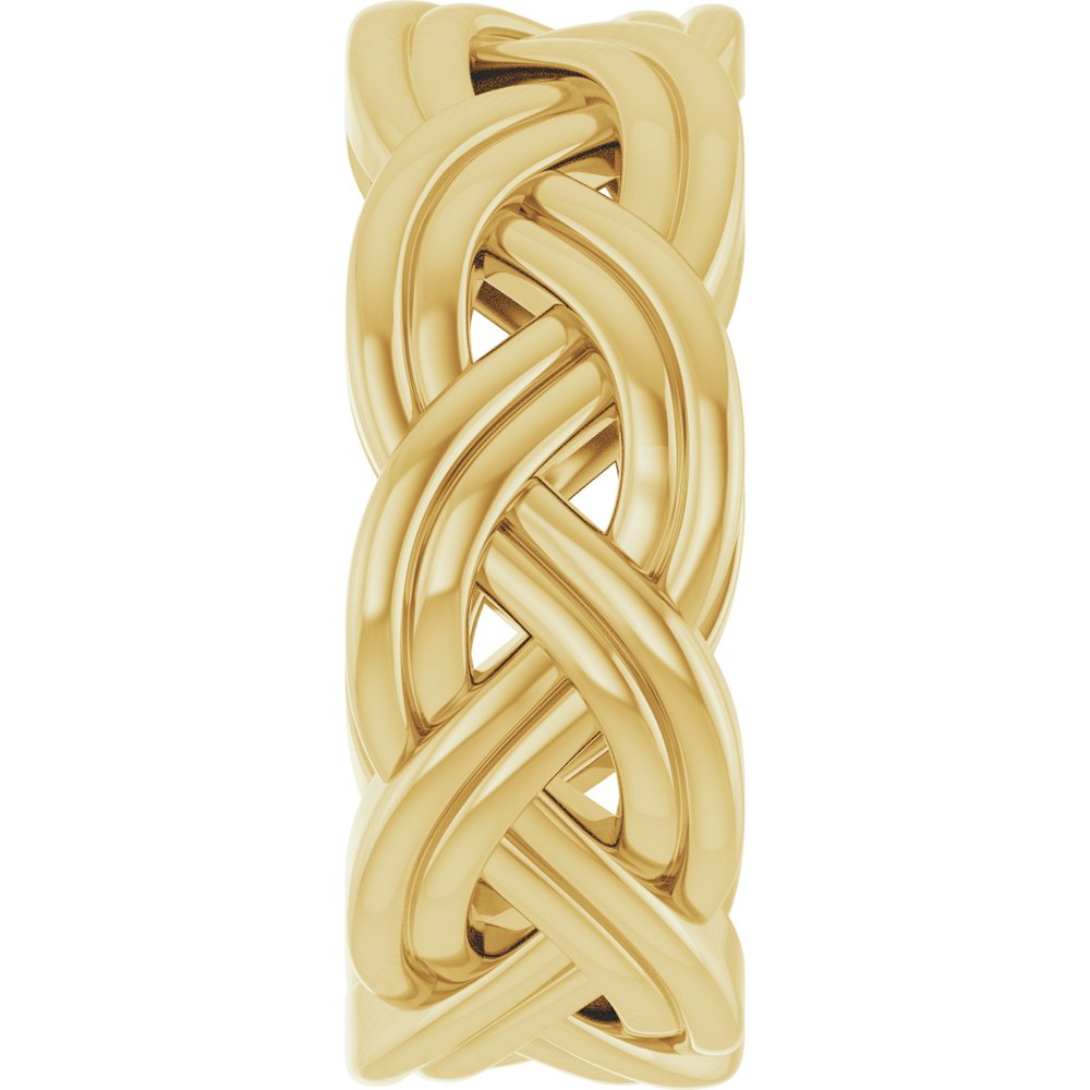 14K Yellow Gold 8 mm Woven-Design Band Size 7