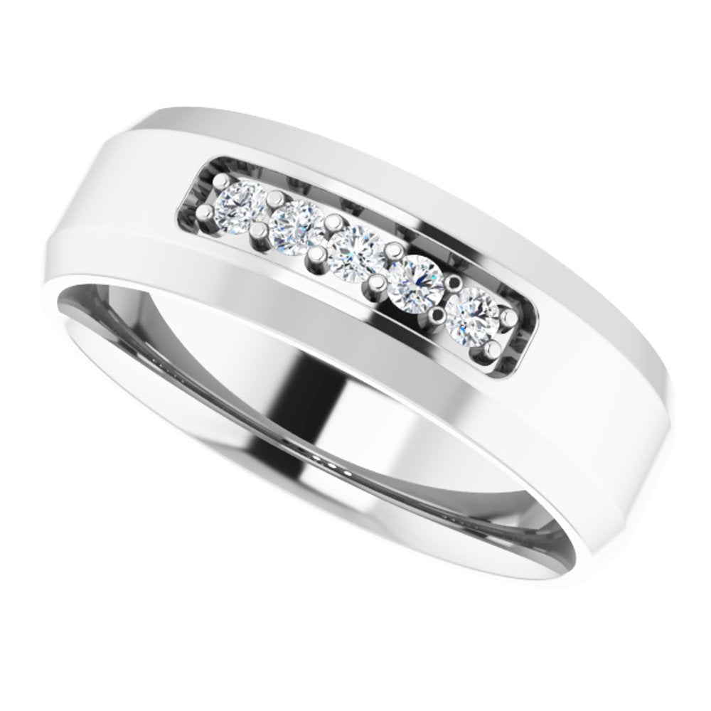 14K White 1/6 CTW Lab-Grown Diamond Band