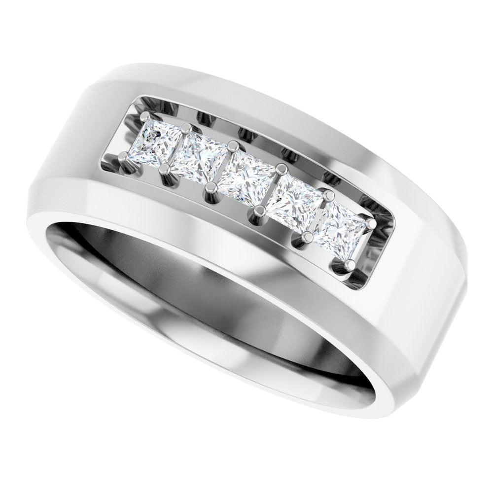 14K White 1/2 CTW Lab-Grown Diamond Band