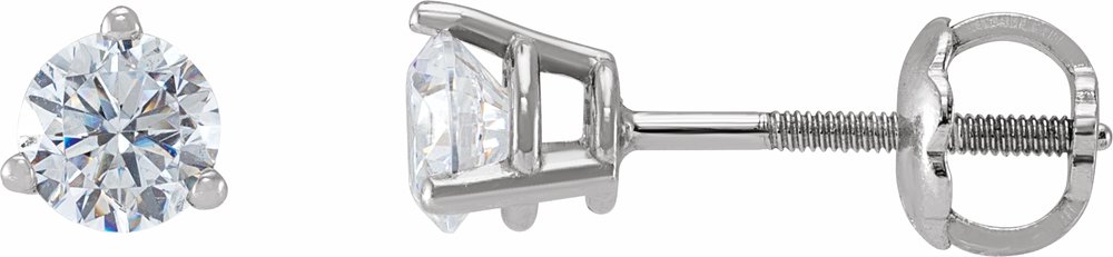 14K White Gold 1/2 CTW Lab-Grown Diamond Earrings