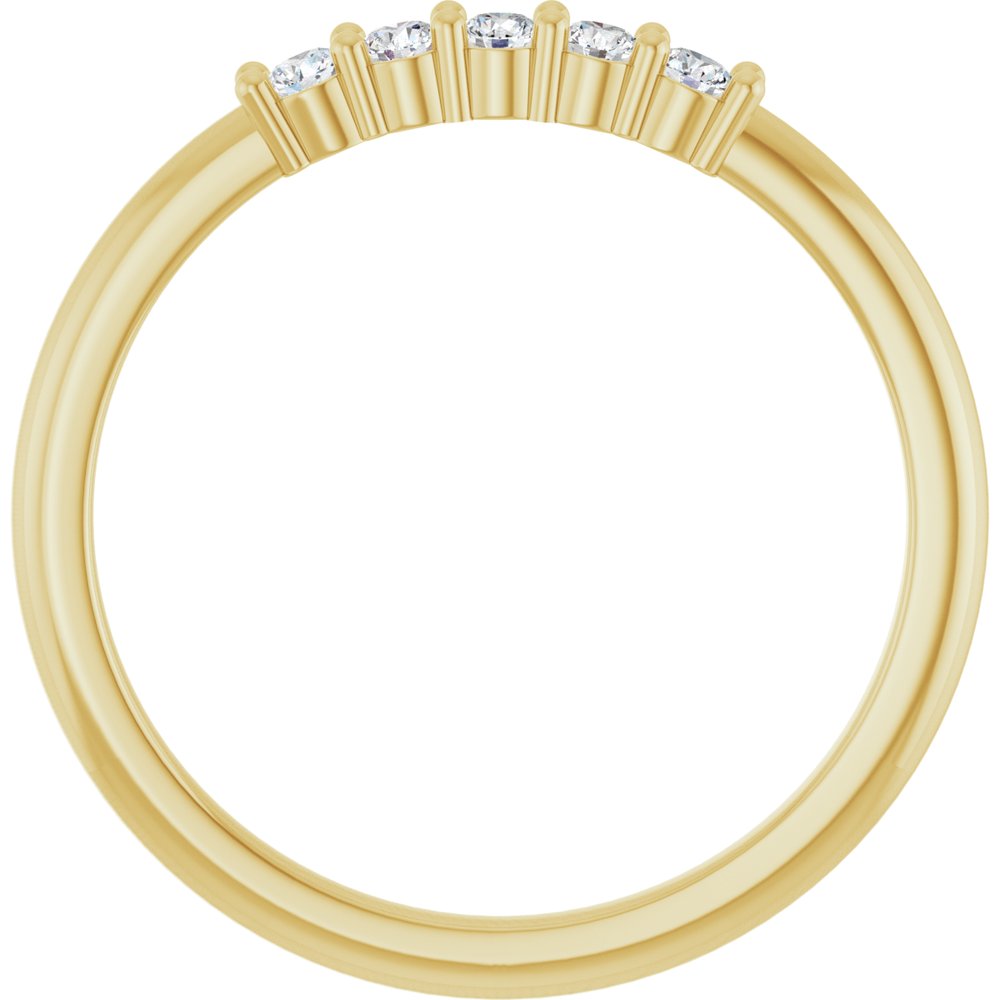 14K Yellow Gold 1/6 CTW Lab-Grown Diamond 5-Year Anniversary Band