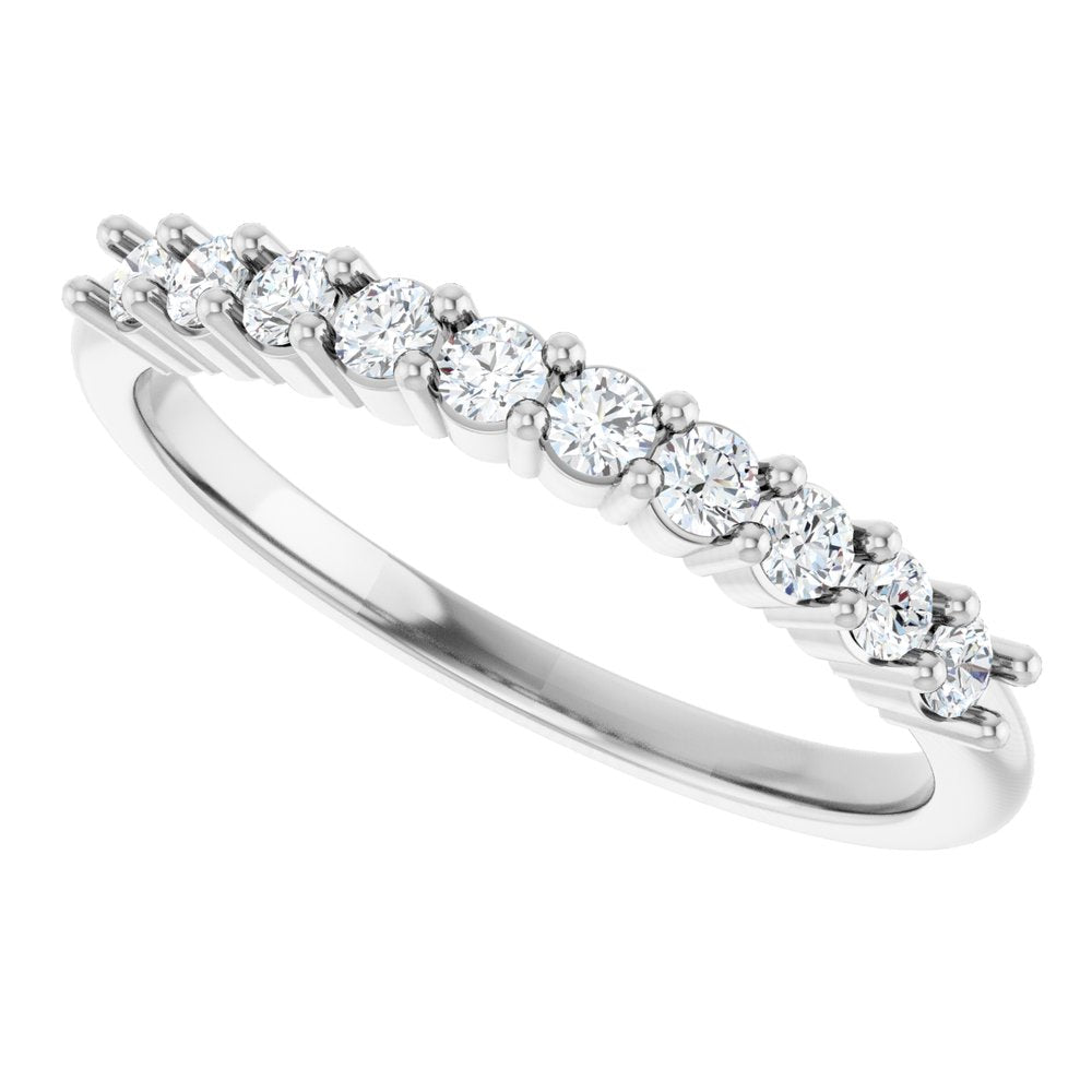 14K White Gold 1/3 CTW Lab-Grown Diamond 10-Year Anniversary Band