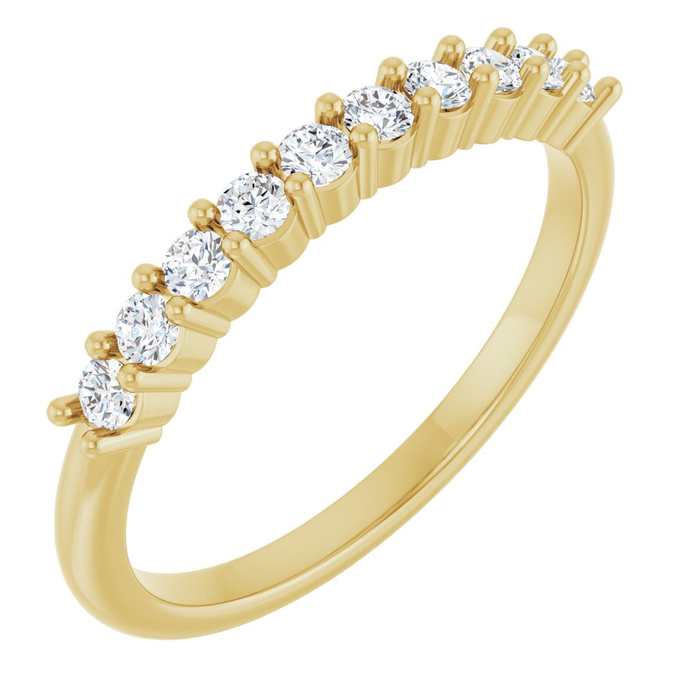 14K Yellow Gold 1/3 CTW Lab-Grown Diamond 10-Year Anniversary Band