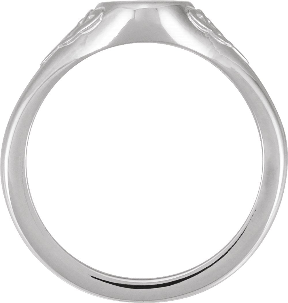 Sterling Silver Engravable Oval Celtic-Inspired Signet Ring