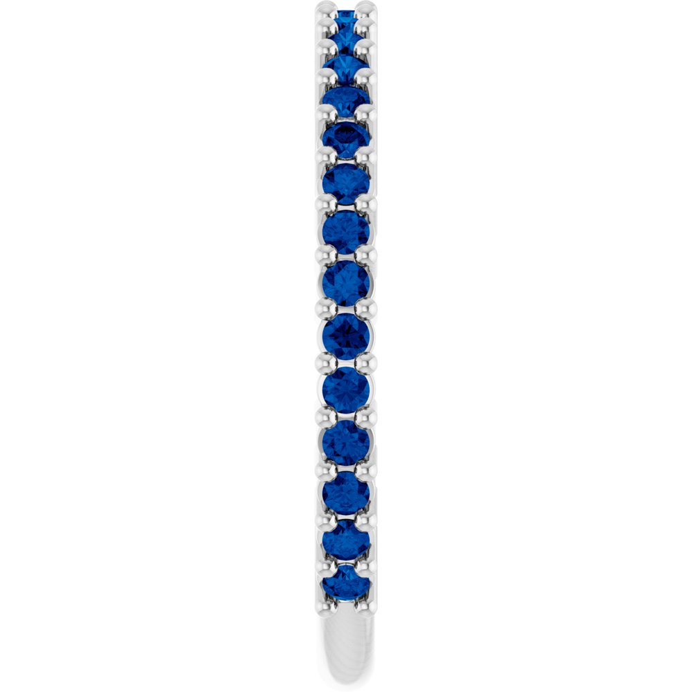 14K White Gold Natural Blue Sapphire 30-Year Anniversary Band