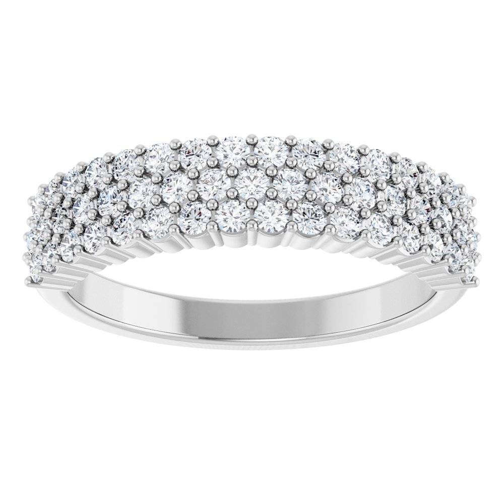 14K White 5/8 CTW Lab-Grown Diamond Anniversary Band
