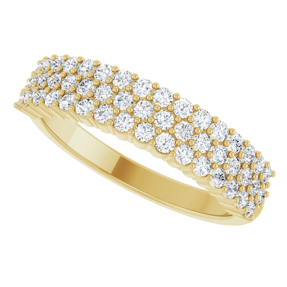 14K Yellow 5/8 CTW Lab-Grown Diamond Anniversary Band
