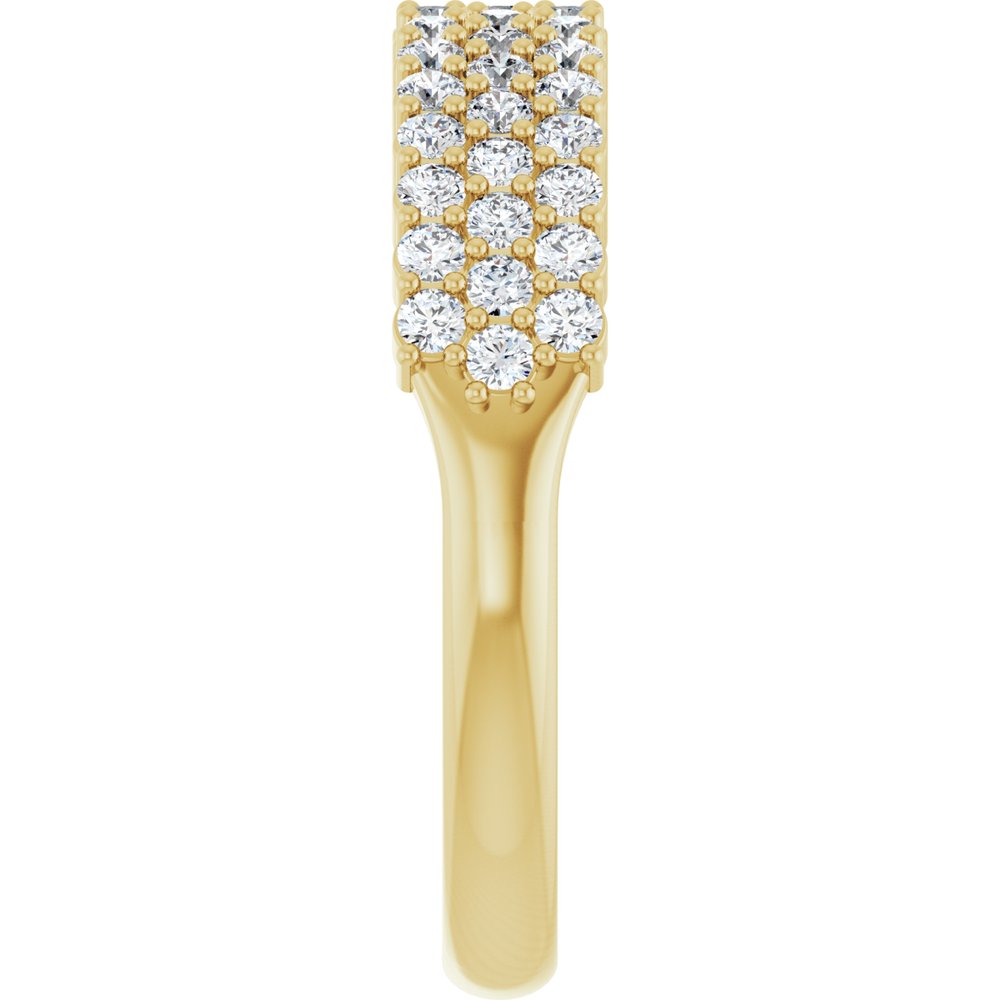 14K Yellow 5/8 CTW Lab-Grown Diamond Anniversary Band