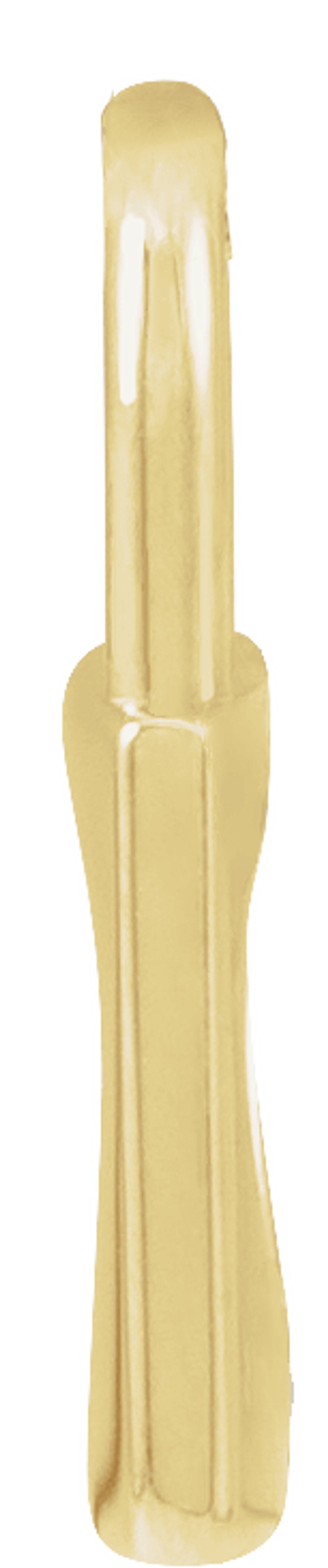 14K Yellow Gold 13.6x9 mm Cutout Heart Lock Pendant