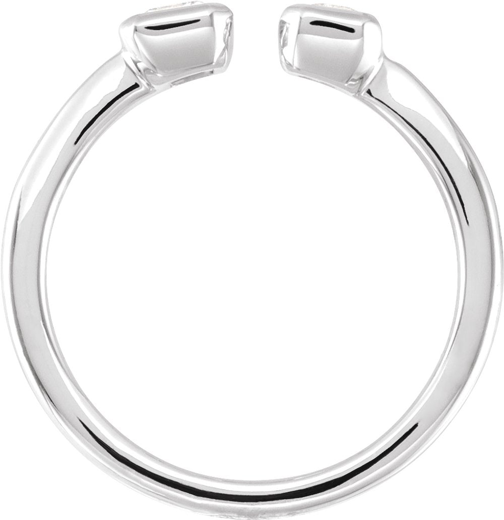 14K White Gold 1 CTW Lab-Grown Diamond Two-Stone Ring