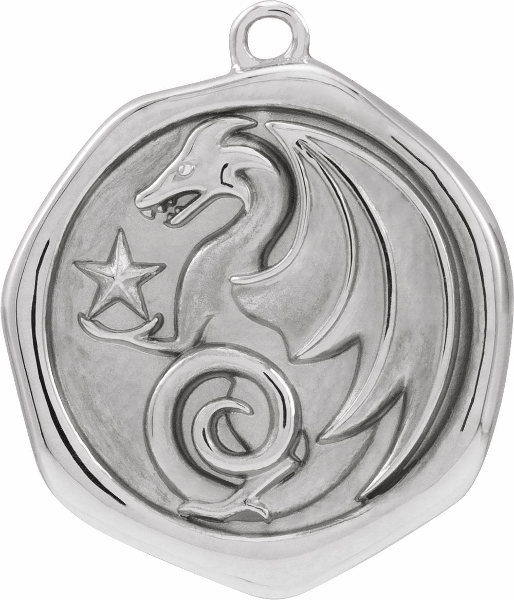 Sterling Silver Dragon Spirit Animal Dangle