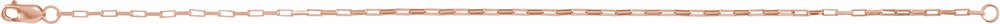 14K Rose Gold 1.2 mm Elongated Box 7" Chain