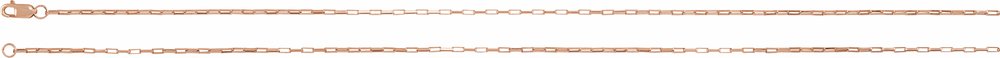 14K Rose Gold 1.2 mm Elongated Box 20" Chain