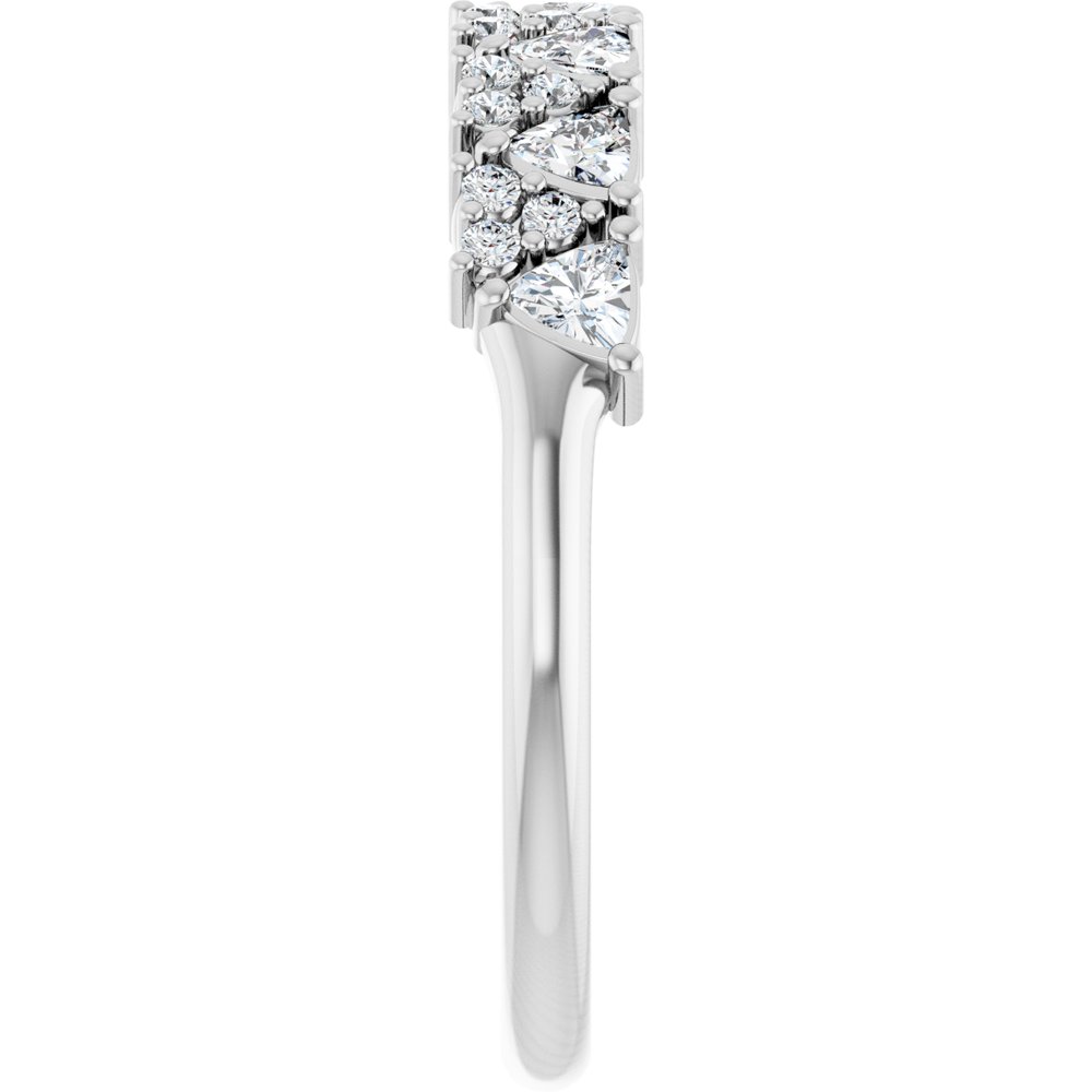 14K White 1/2 CTW Natural Diamond Anniversary Band