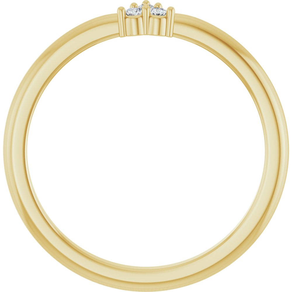 14K Yellow Gold .04 CTW Natural Diamond Cluster Ring