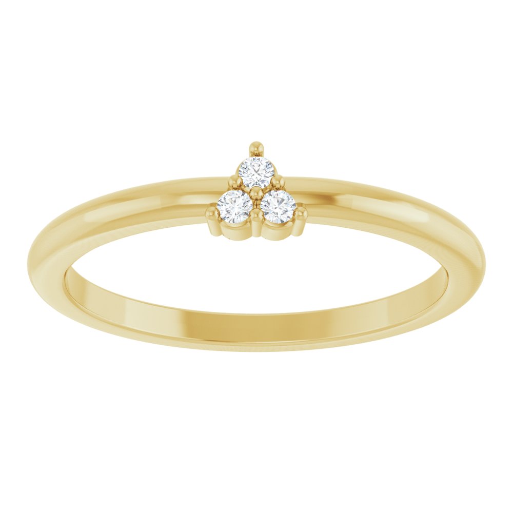 14K Yellow Gold .04 CTW Natural Diamond Cluster Ring