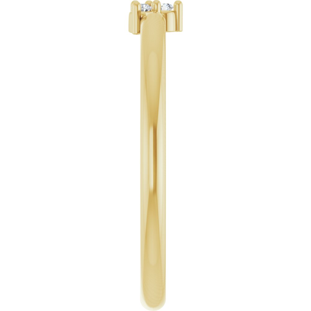 14K Yellow Gold .04 CTW Natural Diamond Cluster Ring