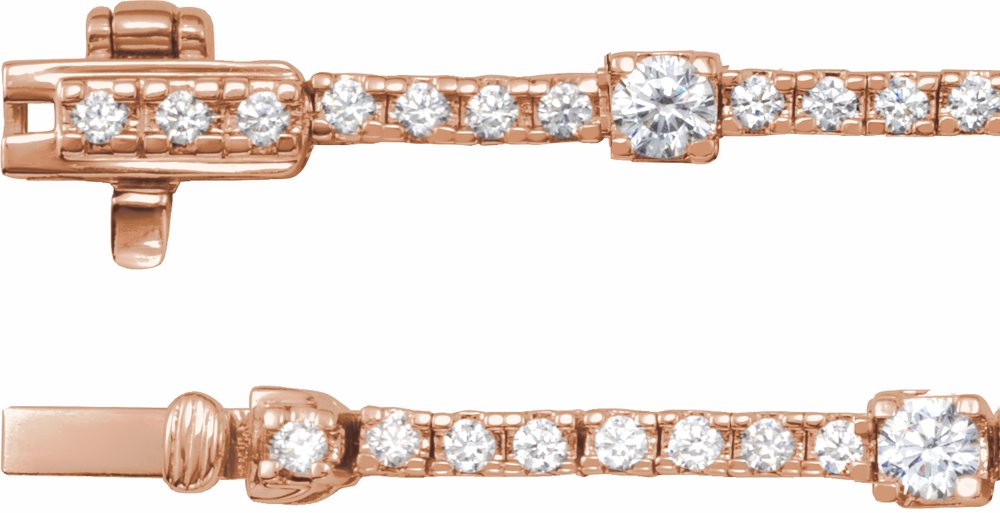 14K Rose Gold 4 CTW Lab-Grown Diamond Line 16" Necklace
