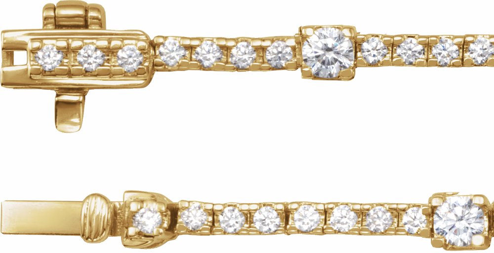 14K Yellow Gold 4 CTW Lab-Grown Diamond Line 16" Necklace