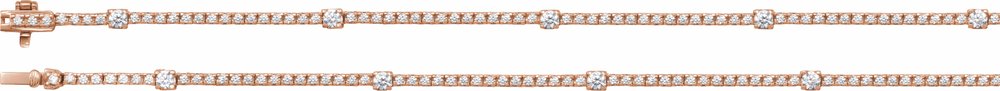 14K Rose Gold 4 CTW Lab-Grown Diamond Line 16" Necklace