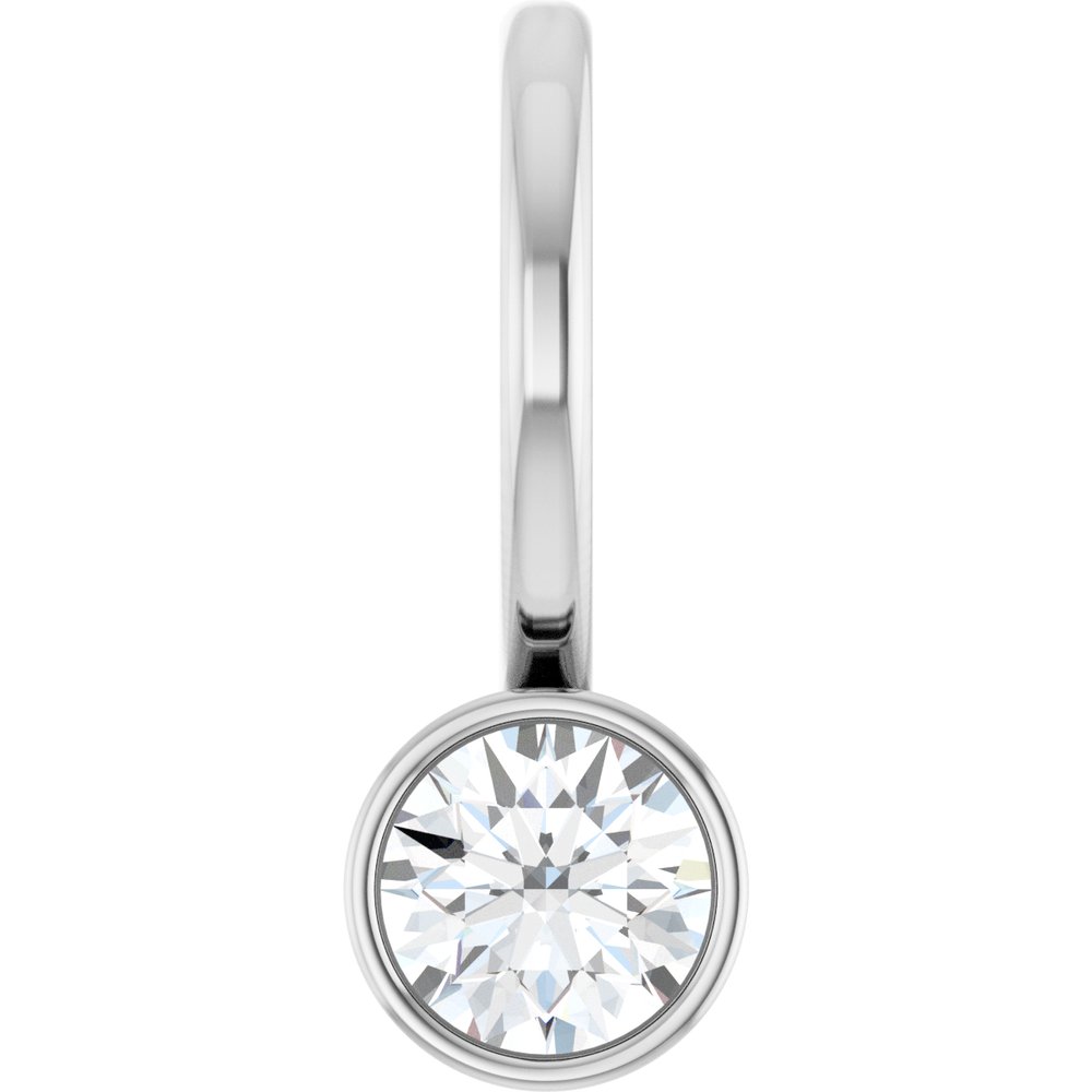 14K White Gold 1/6 CTW Natural Diamond Charm/Pendant