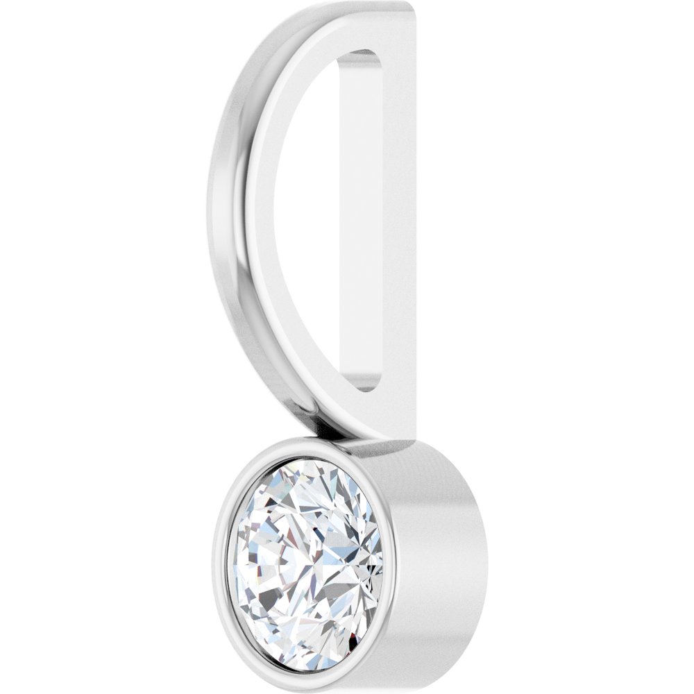 14K White Gold 1/6 CTW Natural Diamond Charm/Pendant