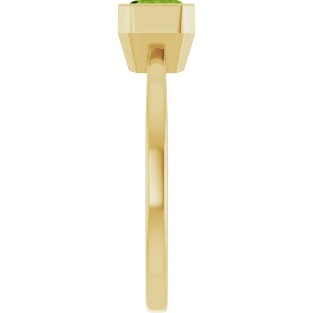 14K Yellow Gold Natural Peridot Ring