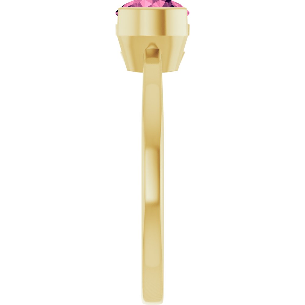 14K Yellow Gold Natural Pink Tourmaline Ring