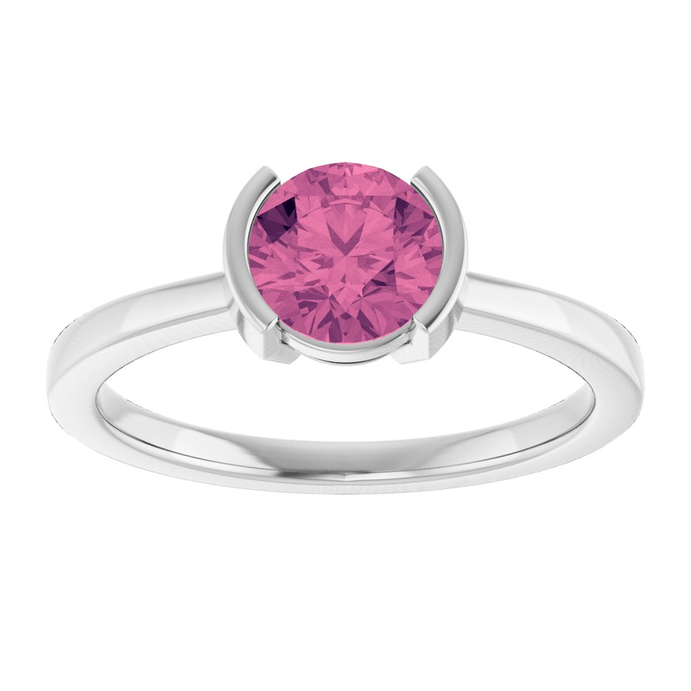 Half-Bezel Solitaire Ring