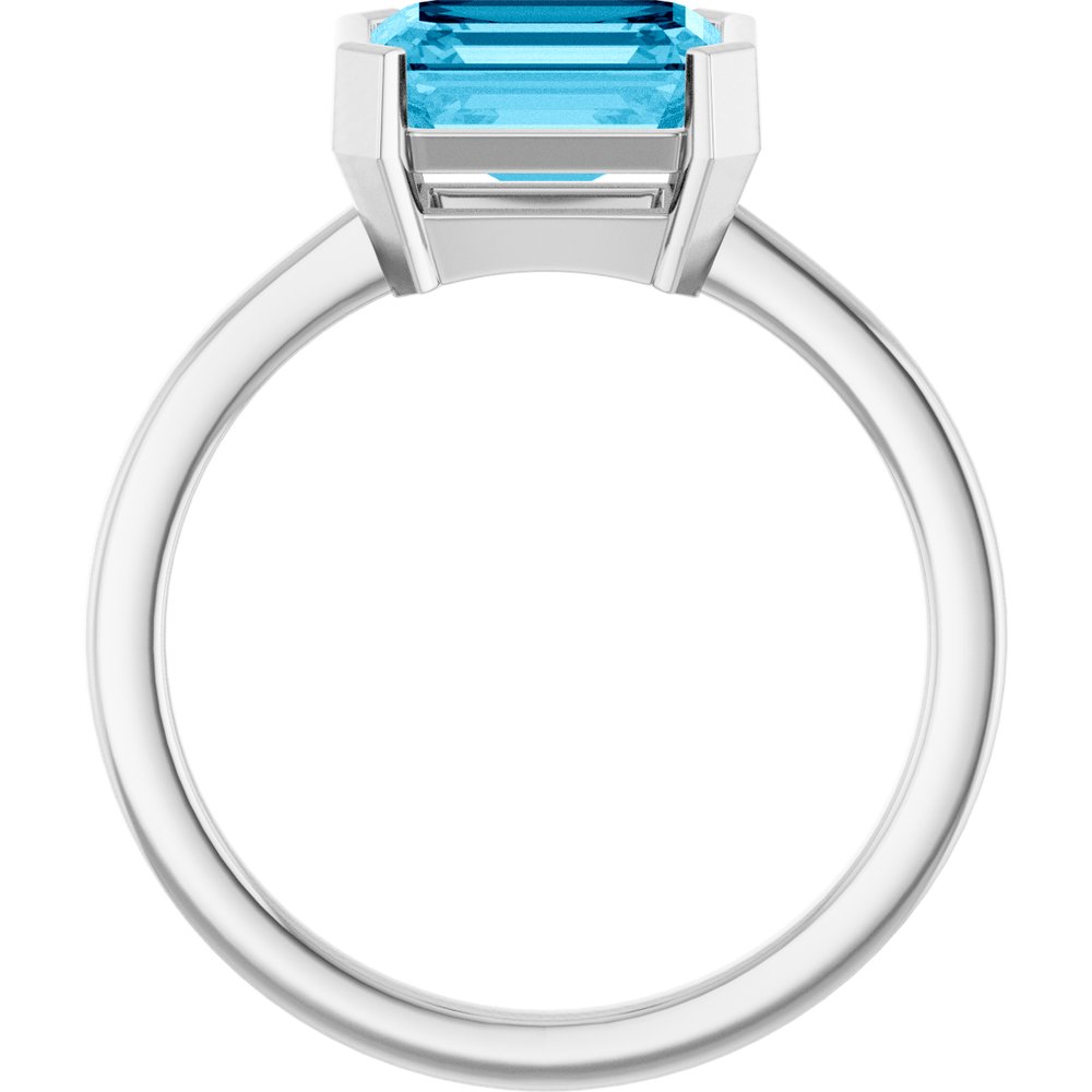 Half-Bezel Solitaire Ring