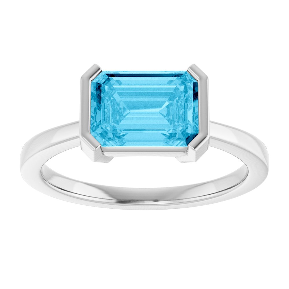 Half-Bezel Solitaire Ring