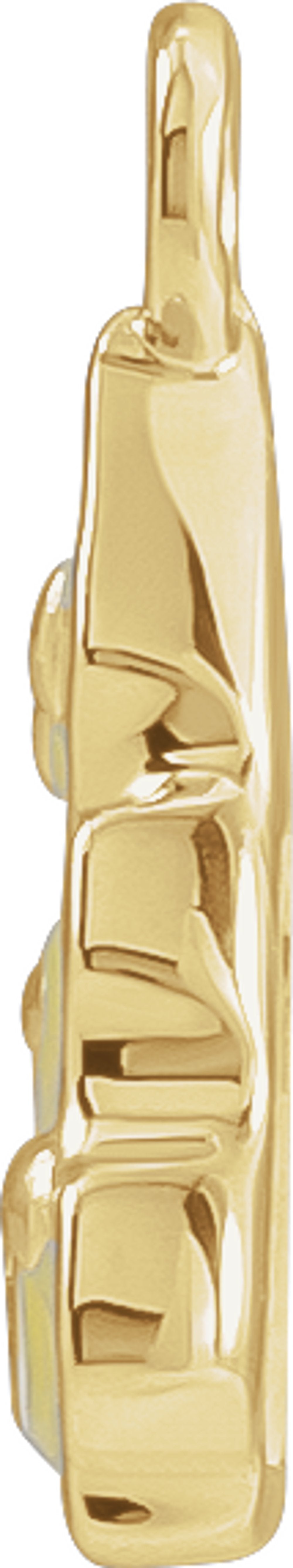 14K Yellow Petite Pavé™ .004 CT Natural Diamond Yellow Enamel Cheese Dangle