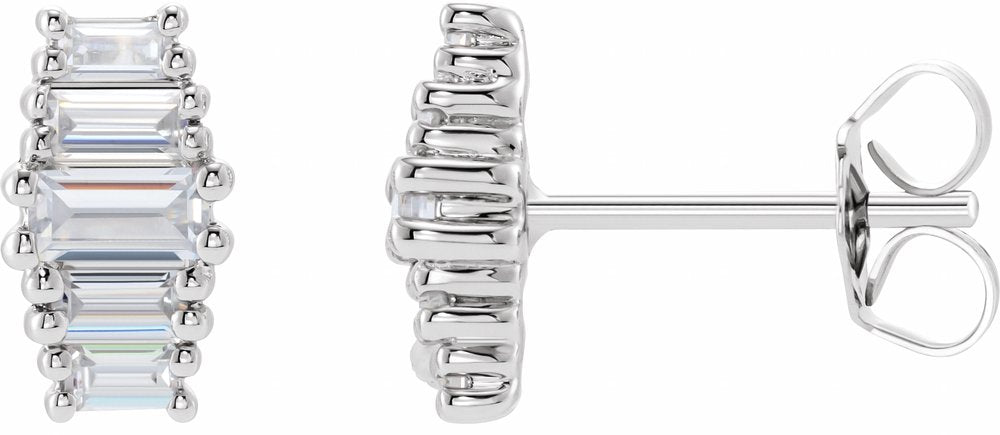 14K White Gold 1/2 CTW Lab-Grown Diamond Earrings