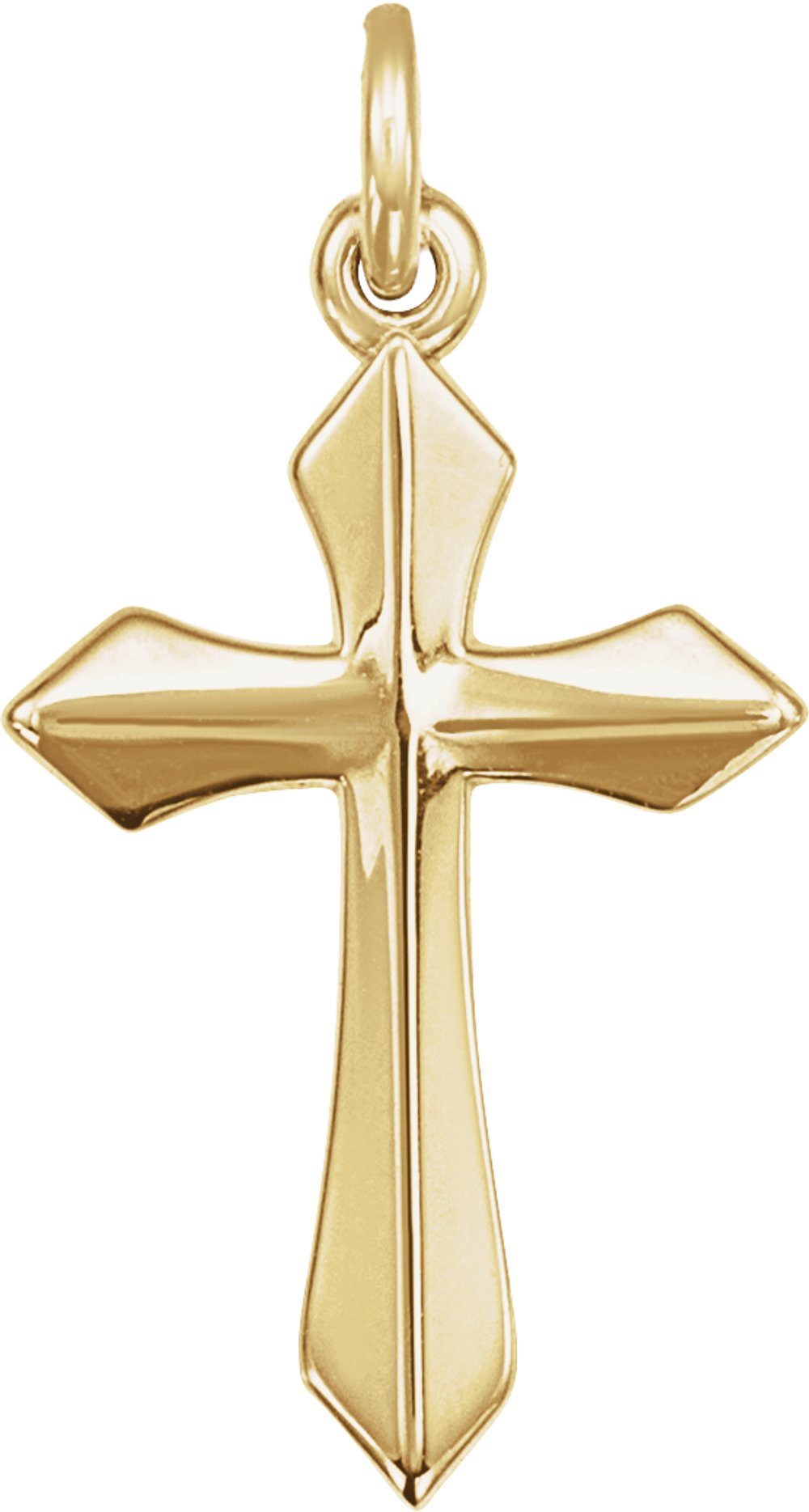 18K Yellow Gold-Plated Sterling Silver Cross Pendant