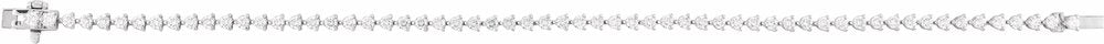 14K White Gold 3 CTW Lab-Grown Diamond 7 1/4" Line Bracelet