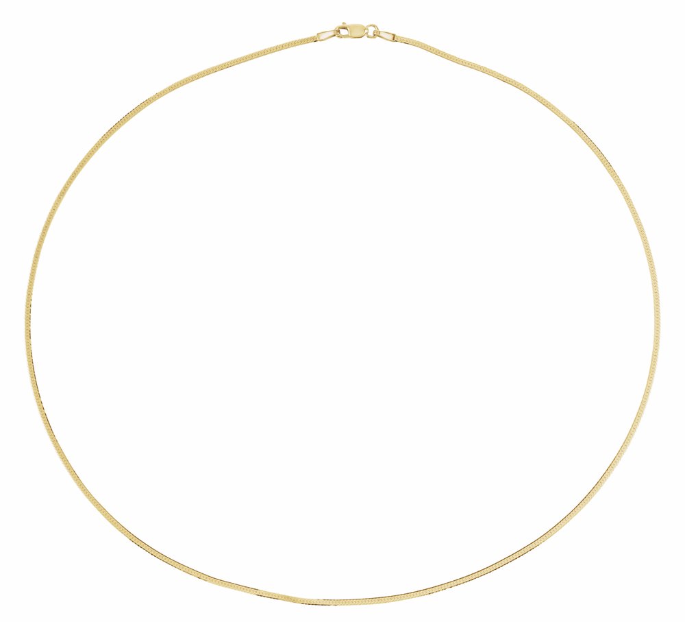 14K Yellow Gold 1.6 mm Herringbone 16" Chain