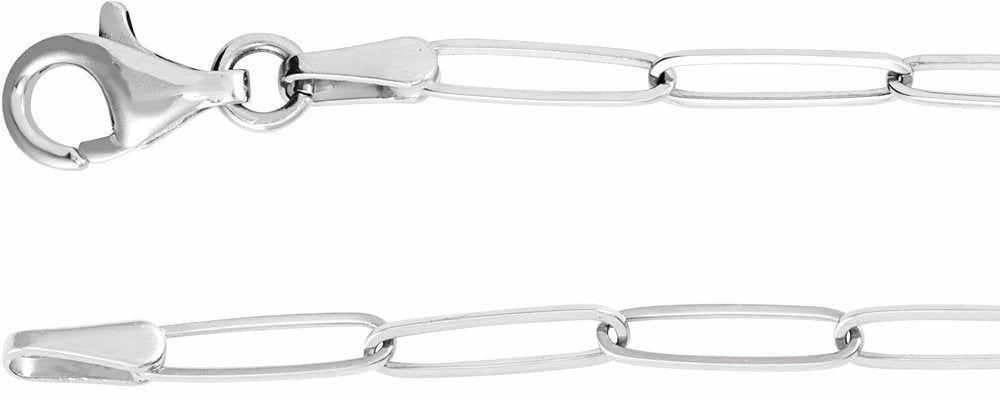 14K White Gold Engravable Bar 7" Bracelet