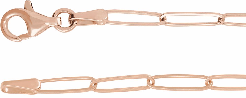 14K Rose Gold Engravable Bar 7" Bracelet