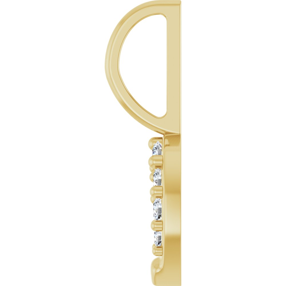 14K Yellow Gold 1/8 CTW Natural Diamond Horseshoe Charm/Pendant