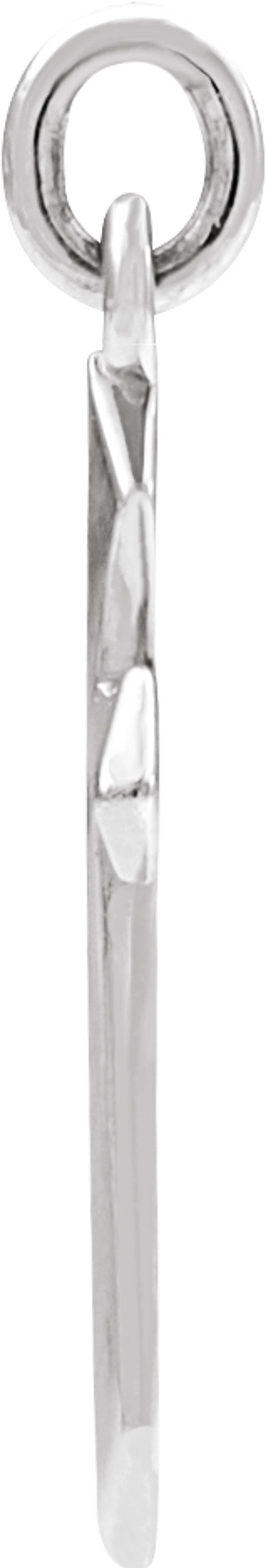 14K White Cross Pendant