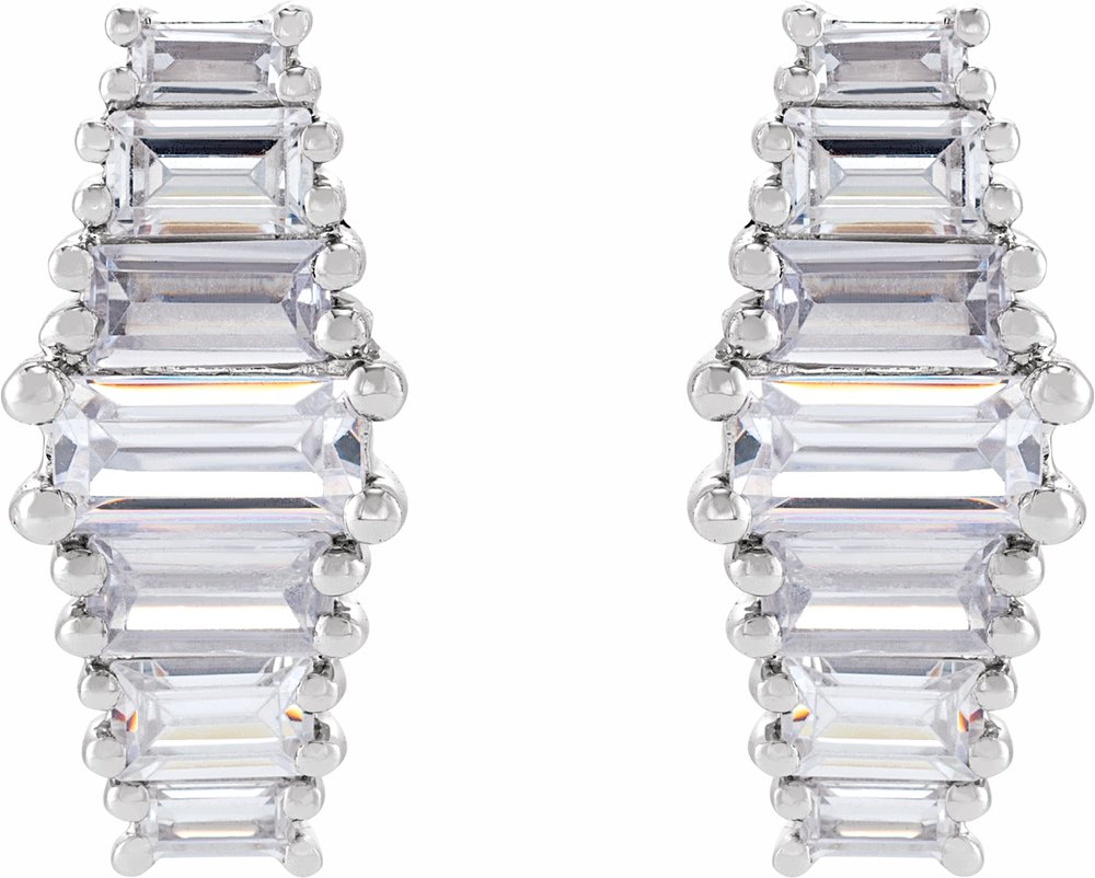 14K White Gold 1 1/2 CTW Lab-Grown Diamond Earrings