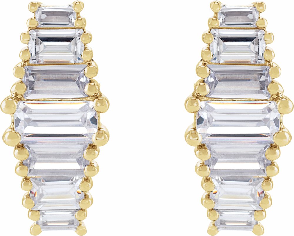 14K Yellow Gold 1 1/2 CTW Lab-Grown Diamond Earrings