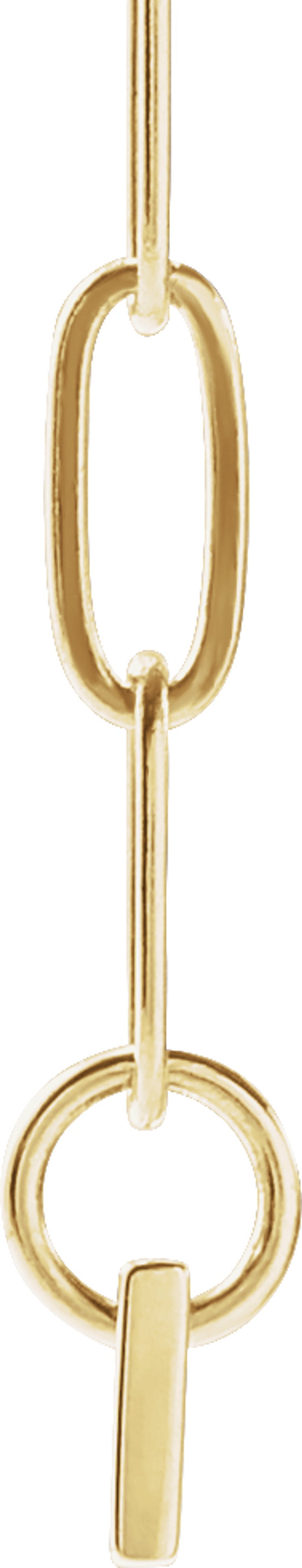 14K Yellow Gold Engravable Bar 18" Necklace